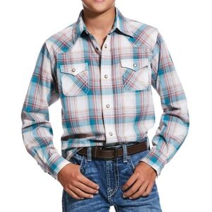 Boys Ariat Quillbrook Retro Fit Button Up Size Medium